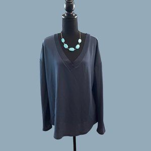 Halogen Dark Teal Long Sleeve Blouse